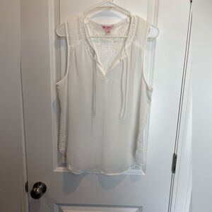 Candies White Sleeveless Top